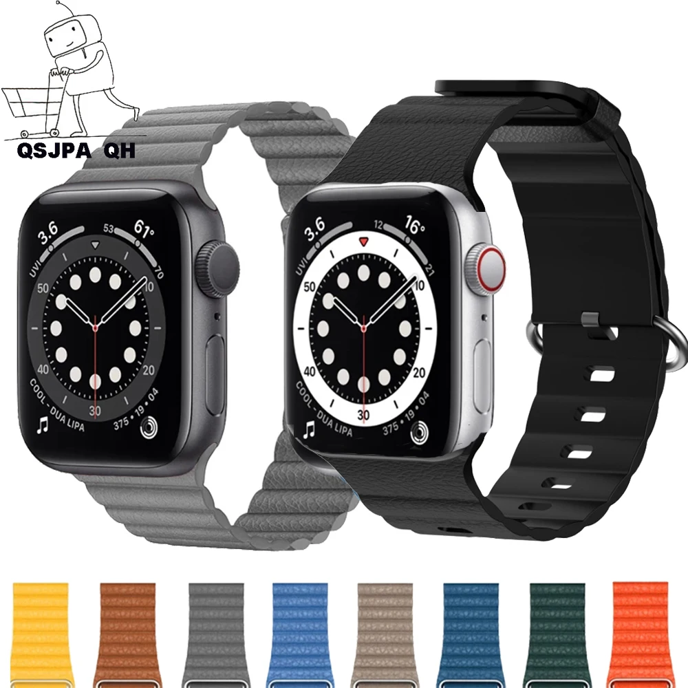 

Replacement Genuine silicone metal button Watch Band Wristband Strap for Apple Watch 40/44mm/38/42MM Series 6 SE 5 4/2/3