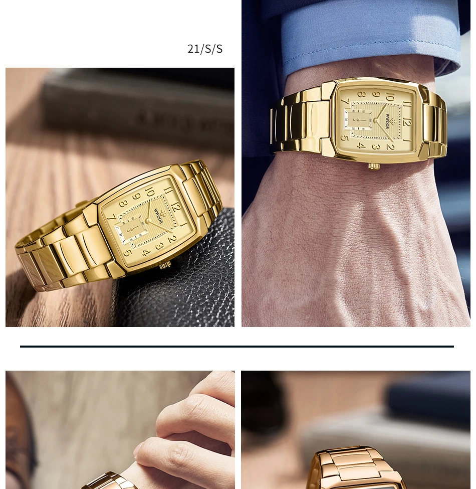 WWOOR Top Brand Luxury Fashion Stop Watches Mens 30ATM Waterproof Square Clock Casual Watch Mens Quartz Wrist Watch Reloj Hombre WWOOR Top Brand Luxury Fashion Stop Watches Mens 30ATM Waterproof Square Clock Casual Watch Mens Quartz Wrist Watch Reloj Hombre