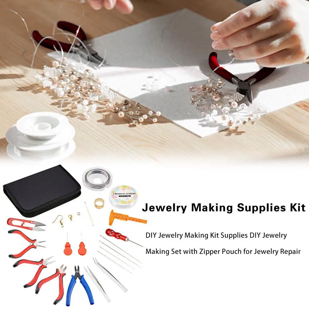 Наборы ювелирных изделий Diy бусины чашки DIY крафт серьги крюк бусины кисточкой кулон прыгающие кольца коробка для булавок наборы фурнитура для ювелирных изделий Diy Kit