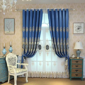 

Customized Nordic Curtains New Schiffany European Style for Living Room Dining Room Bedroom High-end Curtains Tulle