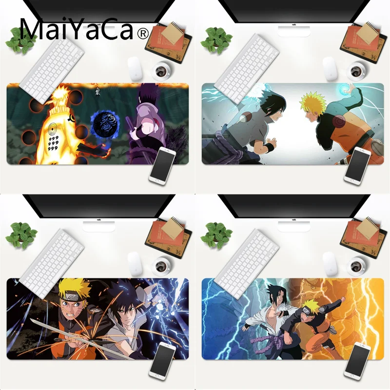 

Naruto Lightning Sasuke Rubber Mouse Durable Desktop MousepadÂ Gaming Mouse Pad Large Deak Mat 700x300mm for overwatch/cs go