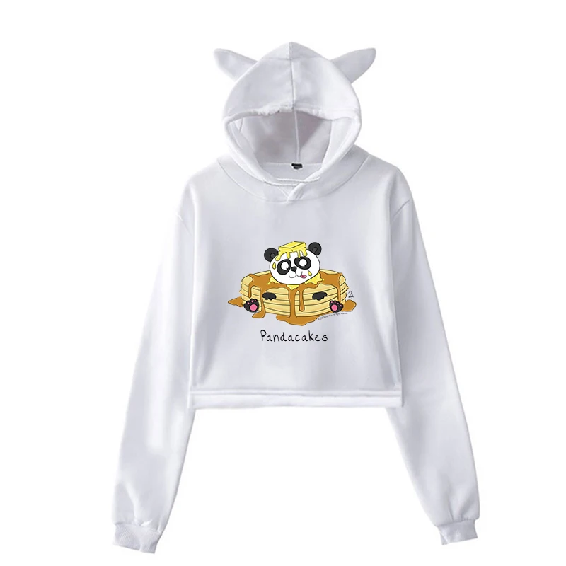 Kawaii Panda Harajuku Толстовка уличная толстовка женская розовая одежда толстовки в стиле хип-хоп одежда для девочек зимние топы с длинными рукавами - Цвет: 12