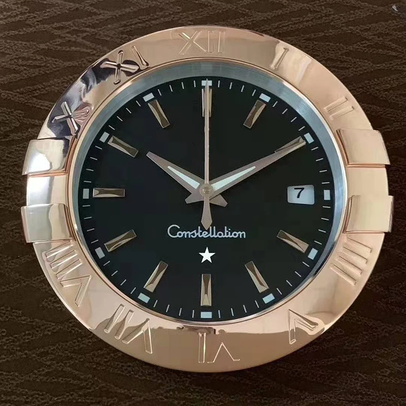 Роскошные часы в форме настенные Тихая стена стрелка для часов зеркальные