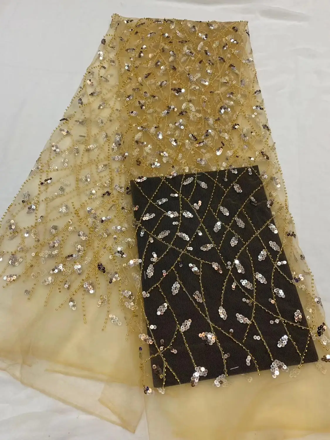 

gold lace tassel beaded lace fabric beaded bridal lace beaded heavy beaded french Sequins lace fabric Lace fabric ZPXY4