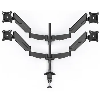 

Gas Spring 15"-27" Full Motion 4 Screen LCD TV Mount Free Lifting Flexible Monitor Holder Table Clamping Mount Rack MD5844