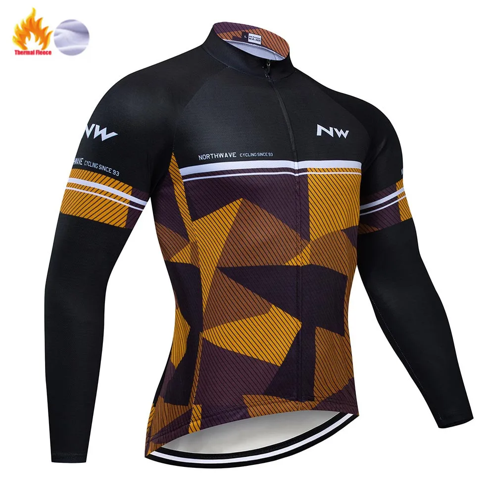 Winter Jersey Northwave зимний термо флисовый комплект одежда для велоспорта NW Мужской трикотажный Костюм спортивный для езды на велосипеде MTB Одежда комбинезон теплые комплекты - Цвет: Winter Jersey