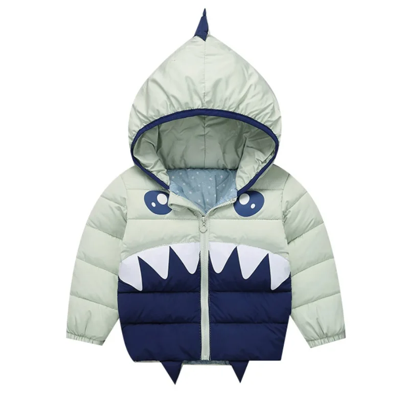 От 1 до 6 лет одежда для малышей пуховые куртки с капюшоном для мальчиков и девочек повседневное ветрозащитное и теплое легкое детское пуховое пальто с рисунком