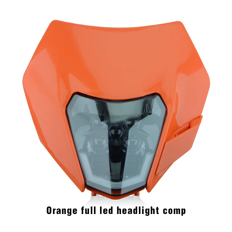 High-Performance Motorcycle LED Headlight with Supermoto Fairing for Off-Road Bikes