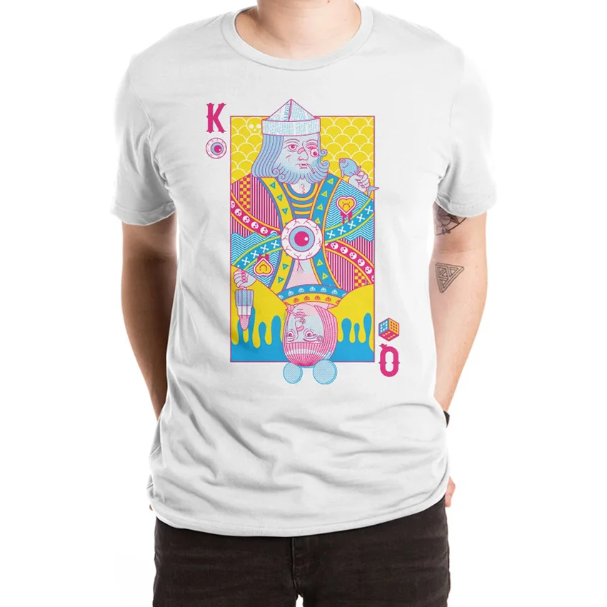 Футболка с надписью King of Nothing Queen Nowhere карты королевской королевы королевские Игры