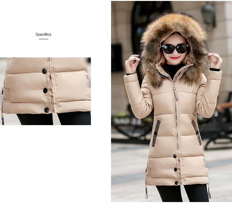 Winter Jacket Women Winter Coats 2019Cotton Slim New Plus Size Parka Long Hooded Outerwear Coat Female Parka Women's Down Jacket