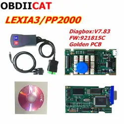 OBDIICAT 2019 Lexia3 V7.83 прошивка 921815C Lexia 3 PP2000 Автомобильный сканер диагностический инструмент с высококачественной Золотой печатной платой Diagbox