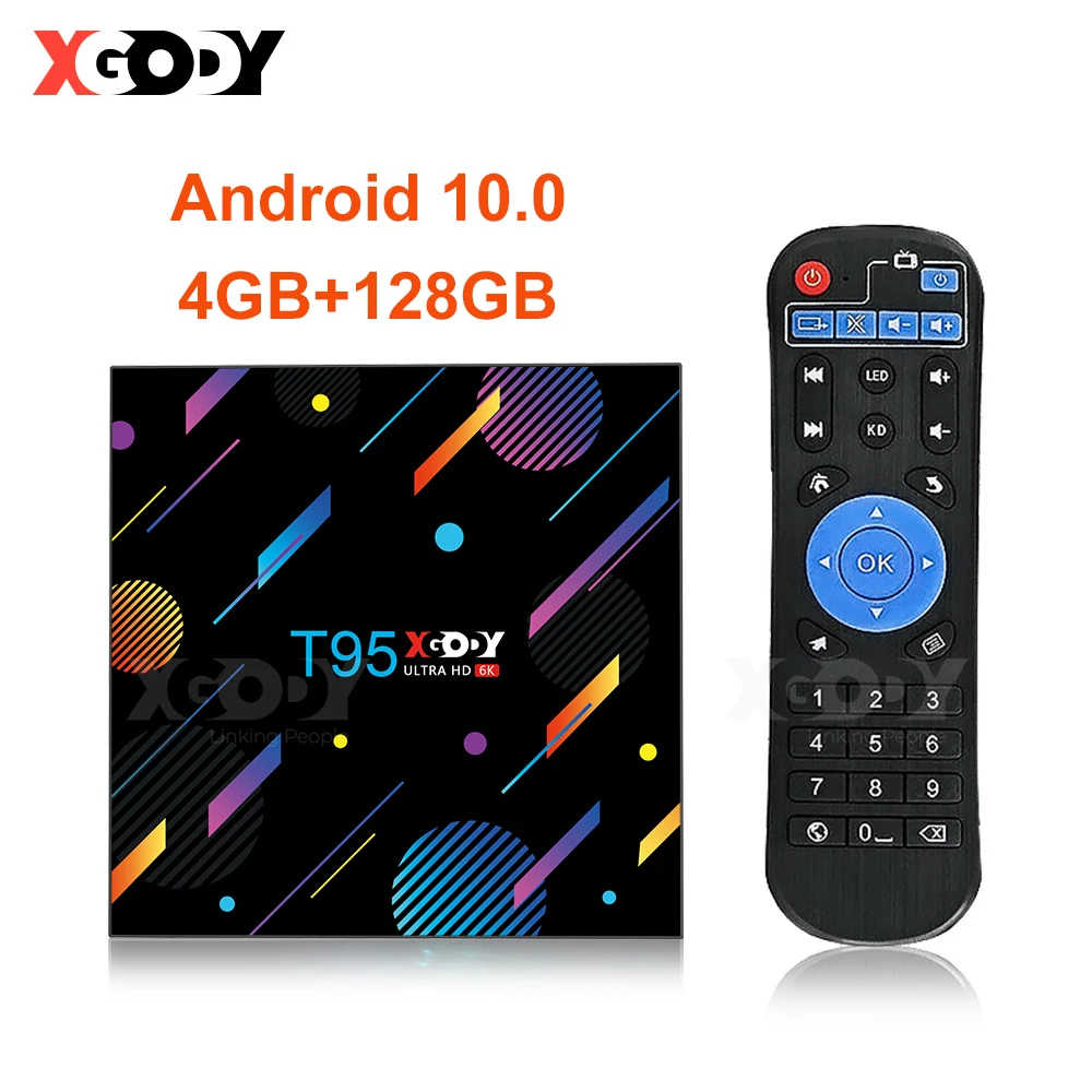 T95 XGODY H616 Smart TV Box 4G Android 10.0,32GB 64GB 128G 6K HD Media