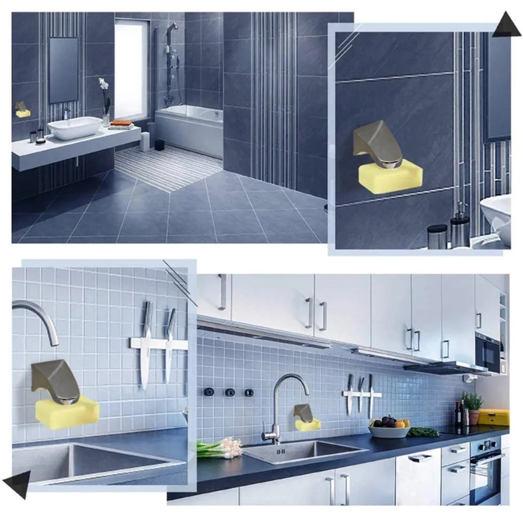 Magnetic Soap Holder Strong Suction Cup Rack Plate Box Steel Soap Box Tray Bathroom Soap Dish Storage Boxes