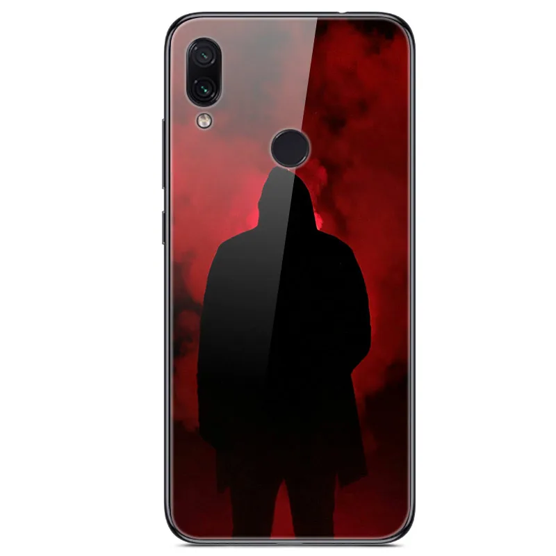 Для Xiaomi Redmi 7 Чехол из закаленного стекла твердая задняя крышка для Xiaomi Redmi Note 7 чехлы для телефонов силикон бампер Coque на Redmi7 Note7 - Цвет: 36