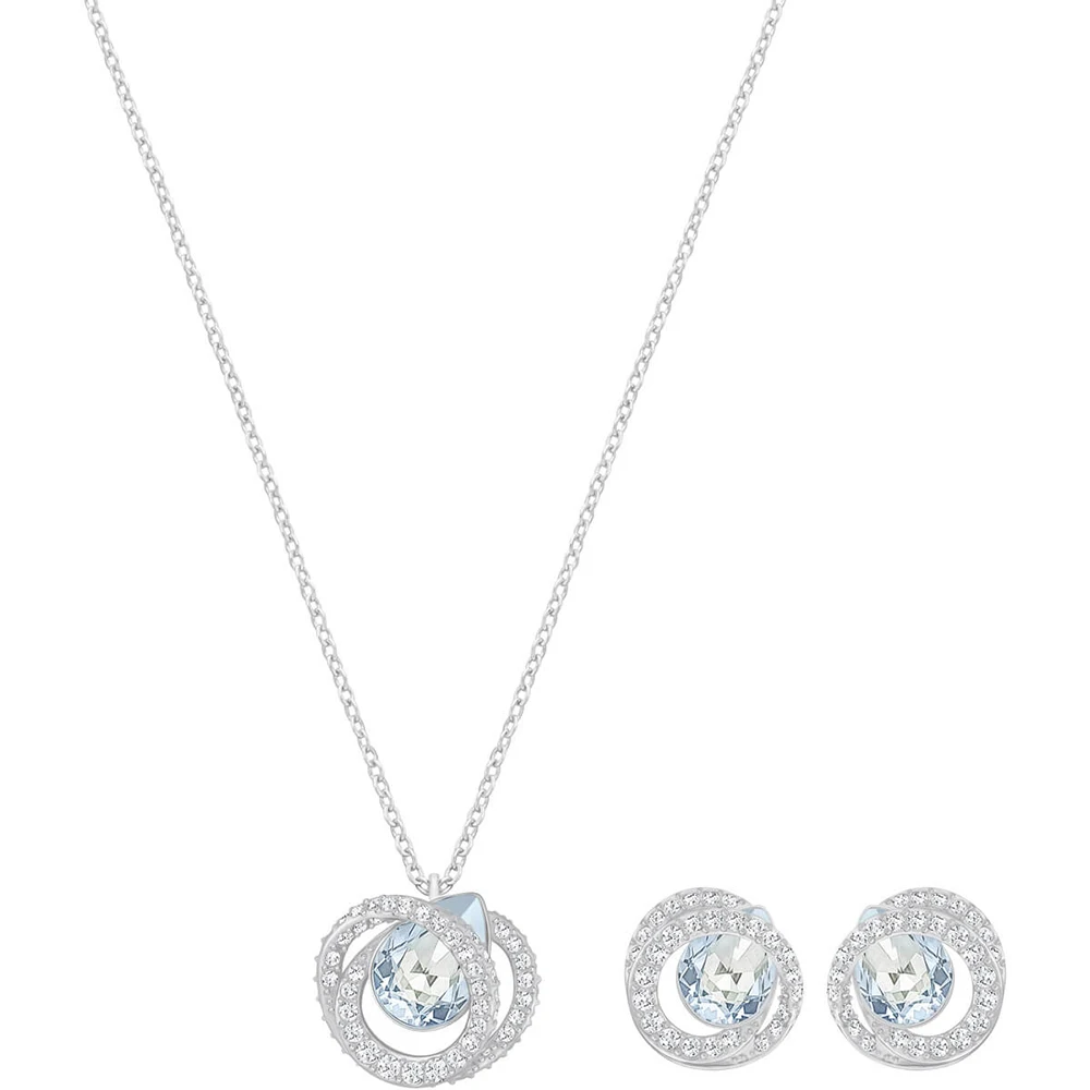

2019 Ceneration Set Blue Generation Necklace And Earrings Set Jewelry Girlfriend Gift Anniversary Anniversary Engagement Gift