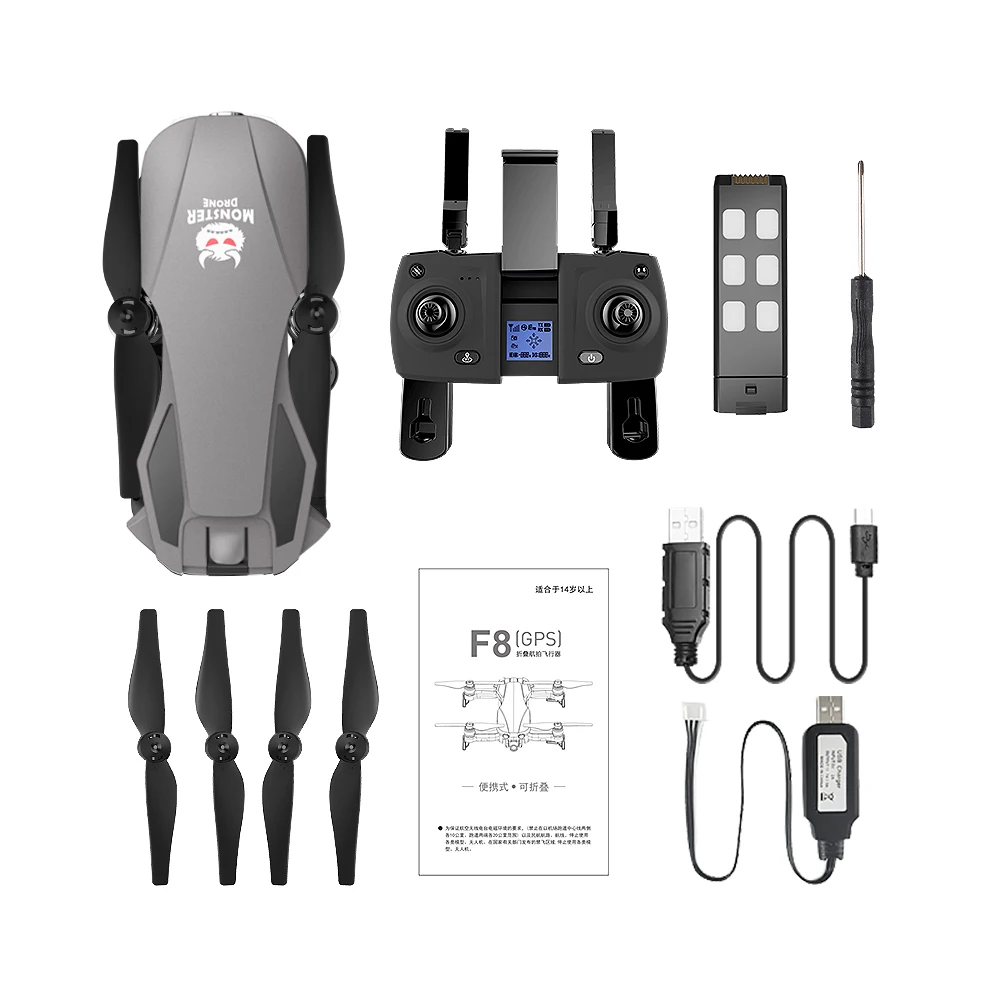 Дрон F8 4K 5G Wi-Fi gps Дроны с камерой HD Anti shake Gimbal 1 км Квадрокоптер SD карта Дрон Профессиональный VS SG907 L109