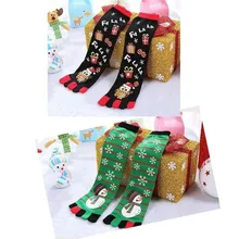 Feitong/2 шт., женские носки, раздельные носки, рождественские праздничные женские повседневные носки, милые носки средней длины унисекс, носки женски