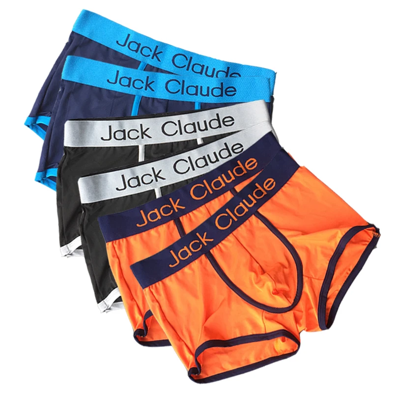2Zang 2black 2orange 6 шт./лот,, мужское нижнее белье, мужские боксеры, мужские трусы для мужчин, комфортные трусики из «дышащей» ткани, Cuecas, боксеры для мужчин, сексуальные боксеры для мужчин - Цвет: 2Zang 2black 2orange