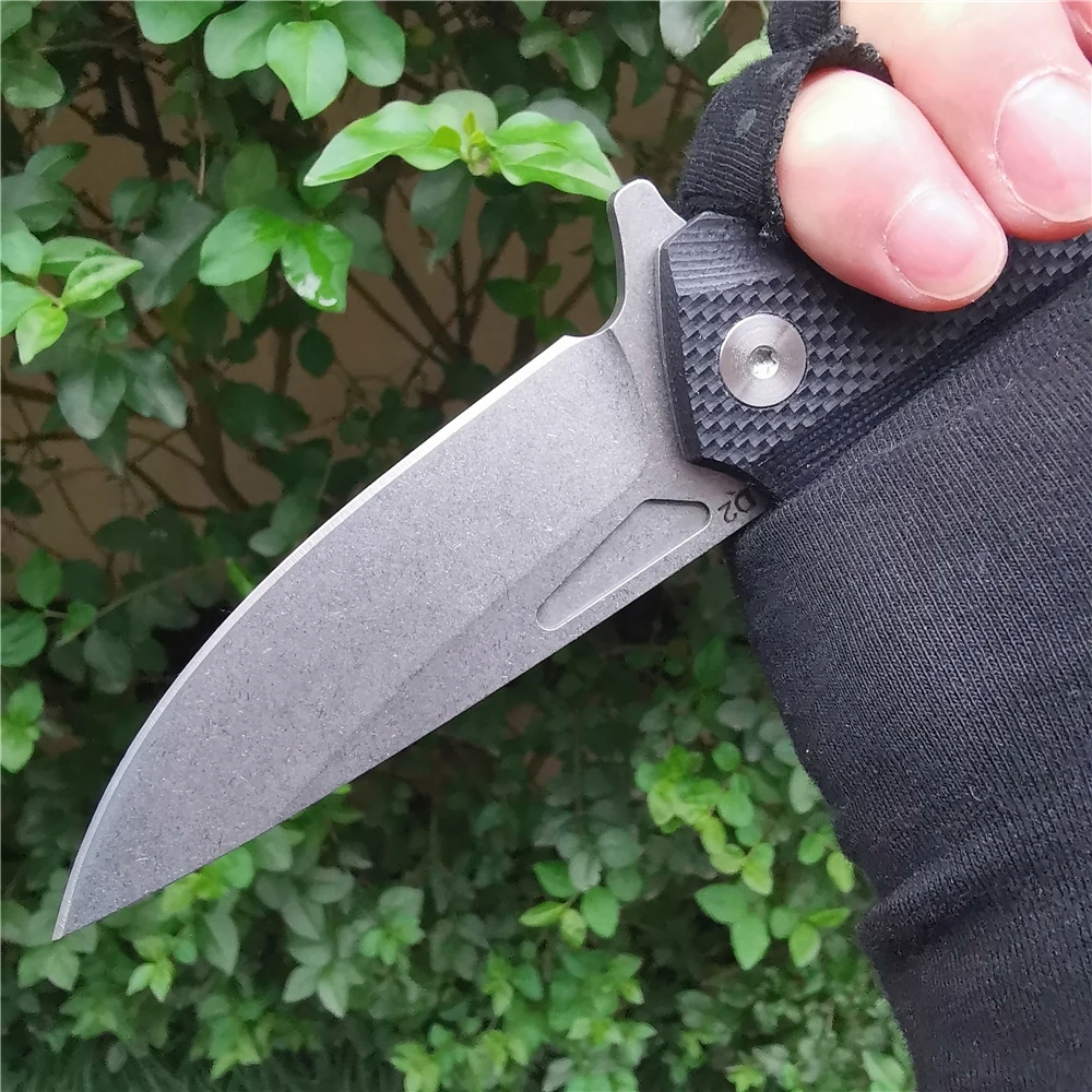 Складной нож с лезвием G10 60 61HRC D2 карманный тактический инструмент ножи для