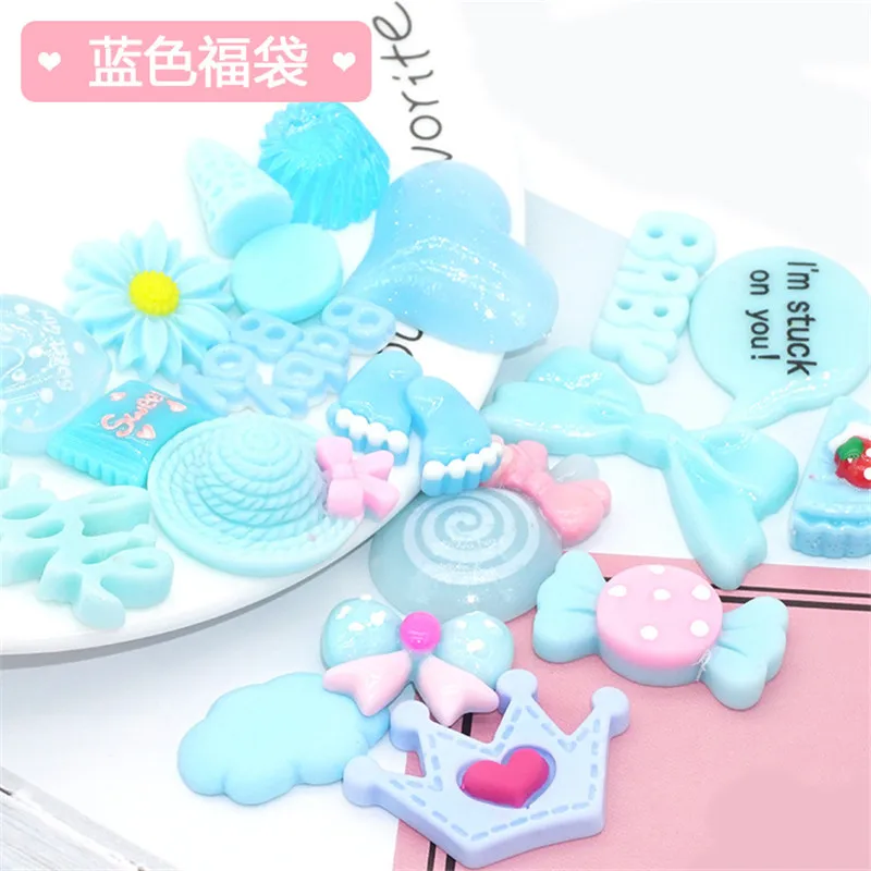 20pcs DIY Slime Charms Sweet Candy Sugar Chocolate Cake Animal Flowers Ice Cream Resin Crafts Clay Decoration Toys children Gift - Цвет: 20pcs toy 4