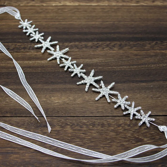 Bridal Star Headband Earrings Set Rhinestone Headpiece Wedding Hair Band M8694