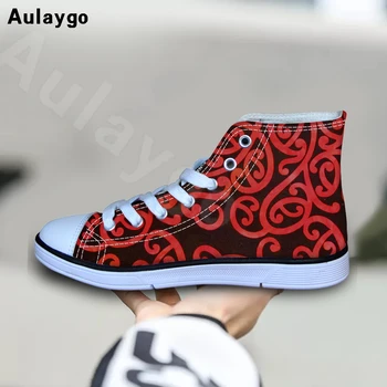 

Aulaygo Illustration Printing Kids Shoes For Boys Girls Fashion Soft Sneakers Canvas Teenagers Custom Lace Up Student Footwear