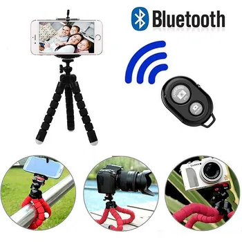 

Bluetooth Flexible Sponge Selfie Sticks Mobile Phone Tripod for Iphone X IOS Monopod for Huawei Xiaomi Android for Gopro yi