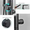Matte Black Floor Standing Faucet Bathroom Bathtub Shower Faucet Hot Cold Water Rotary Switch Mixer Tap Bath Shower Mixers 4