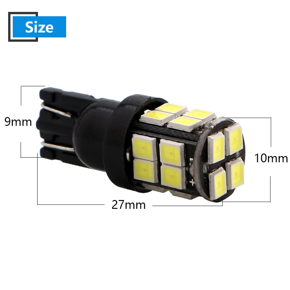 10 шт 24V W5W 194 168 T10 2835 20 SMD светодиодные лампы, распродажа лампы высокой мощности парковки обратный Автомобильные фары, зеленые, белые, красные