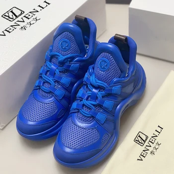 

French V VL counter the latest sports shoes women's shoes casual flat shoes the highest version fashion versatile leather wave