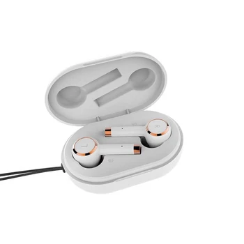 

Tws Wireless Headphone Waterproof Noise Reduction Sports Bluetooth 5.0 Headset Game Earphone with Charging Box-White