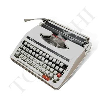 구식 플라잉피쉬 기계식 영어 타자기, 1980 S 화이트, 평상시 사용, 골동품 및 레트로 문학 선물 상품 이미지