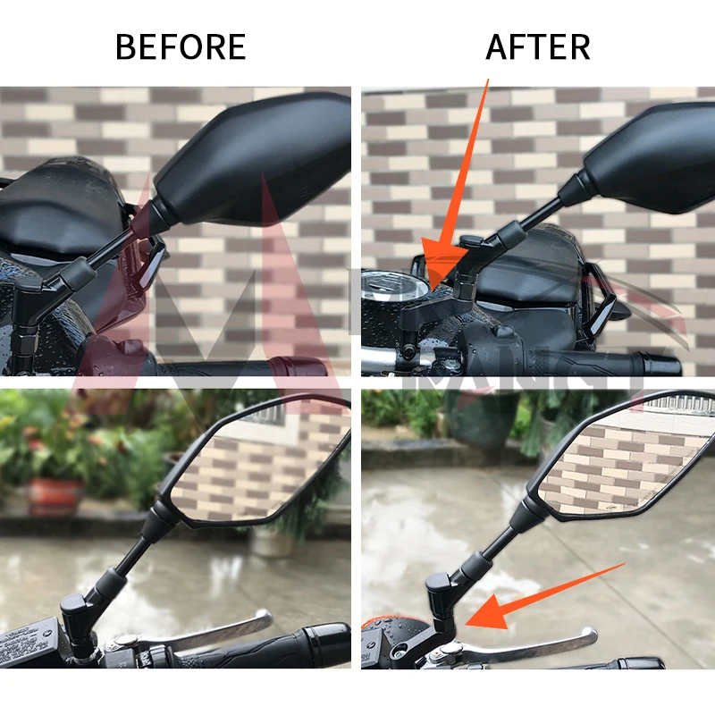 오토바이 미러 라이저 익스텐더 스페이서 확장 어댑터, 10MM, 혼다 CB650R CB250/300R CB125/150R CB1000R CBF1000 용