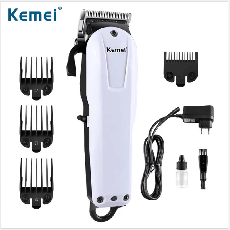 Kemei 220 V-110 V электрическая профессиональная машинка для стрижки волос перезаряжаемая Бритва мужская детская km-2600 беспроводной триммер для бороды