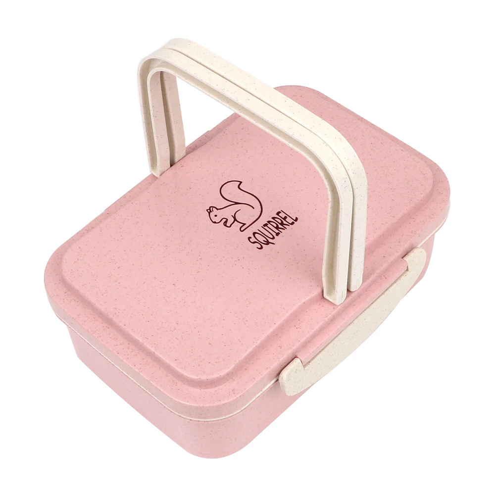 Посуда мультфильм bento Box Пшеничная солома Ланч-бокс портативные кухонные инструменты