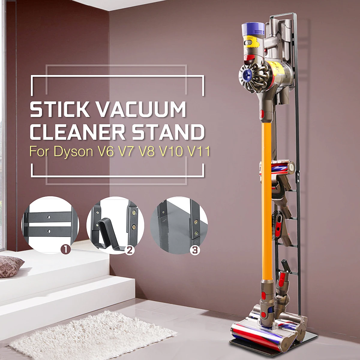 

Vacuum Cleaner Accessories Vacuum Cleaner Storage Stand For Dyson V6 V7 V8 V10 Home Storage Rack Steel Rack Dropshipping 2019
