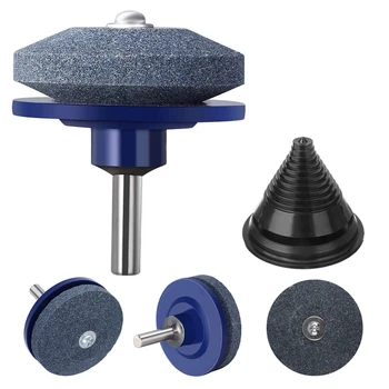 

HOT-4 PCS Lawn Mower Blade Sharpener Universal Multi-Sharp Rotary Lawnmower Sharpen for Power Drill Hand Drill and Lawn Mower Bl