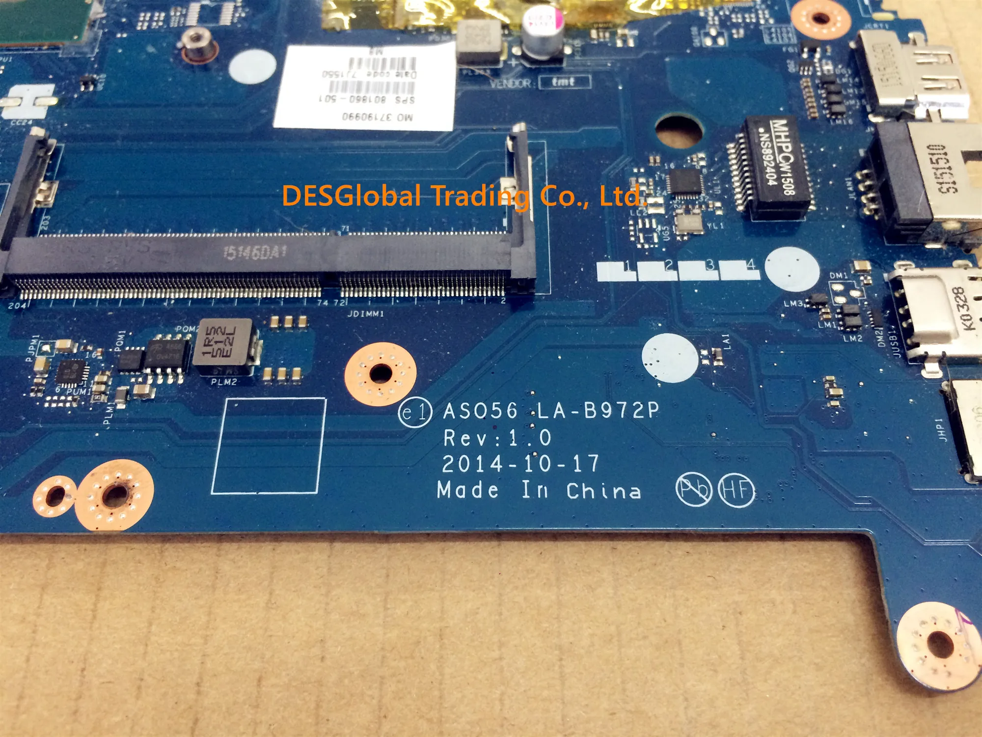 lower price  Mainboard FOR HP 15R 15-R210DX 15-R 250 Laptop Motherboard AS056 LA-B972P DDR3L 801860-501 SR23Z i3