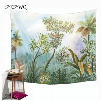 

banana leaf wall carpet tapiserie wall decoracion hippie new arrival wall rug tapisserie mural