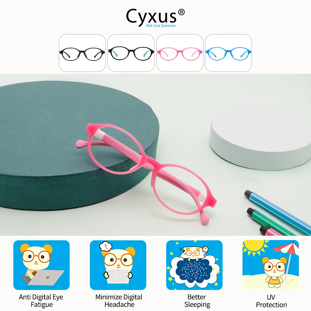 Очки компьютерные Cyxus для детей с защитой от сисветильник оправа TR90 без БФА