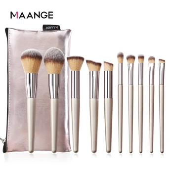 

4/10 /11Pcs Champagne Makeup Brush Set Pro For Foundation Powder Blush Eyeshadow Cosmetics Tool Beauty pinceaux maquillage Kit