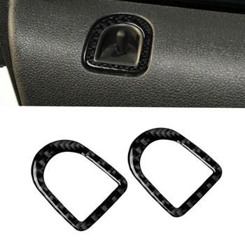

Auto Door Lock Pins Frame Carbon Fiber Cover Perfect match 2Pcs Parts New