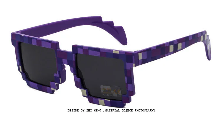 Promo  Hot 5 color Fashion Sunglasses Kids cos play action Game Toy Minecrafter Square Glasses with EVA ca