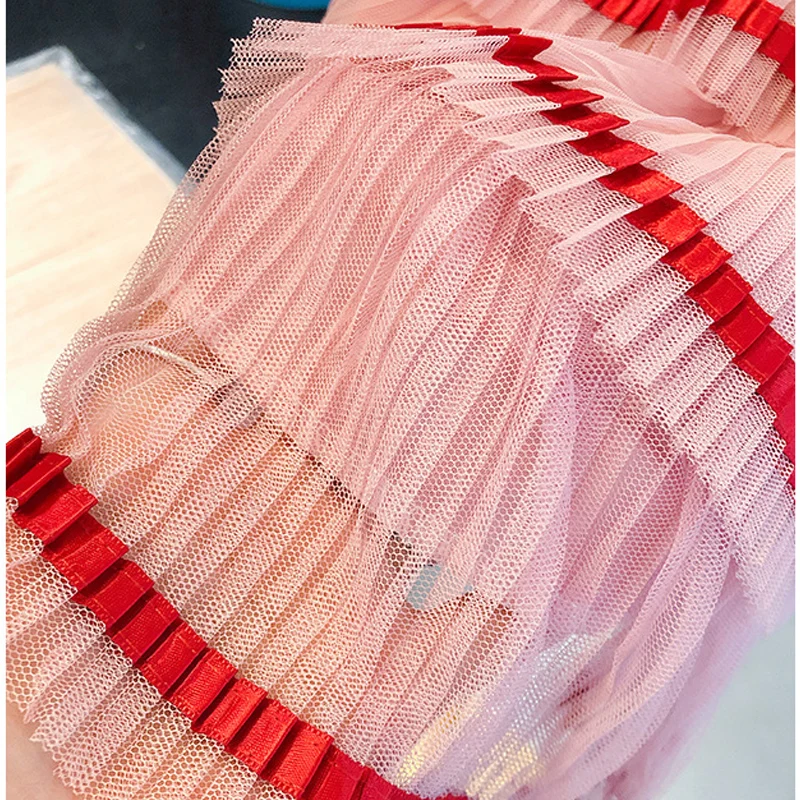 Летнее платье для девочек; платье-пачка для малышей; vestidos; модная детская одежда; плиссированная вышивка; Радужная Многослойная сетка; для детей от 2 до 7 лет