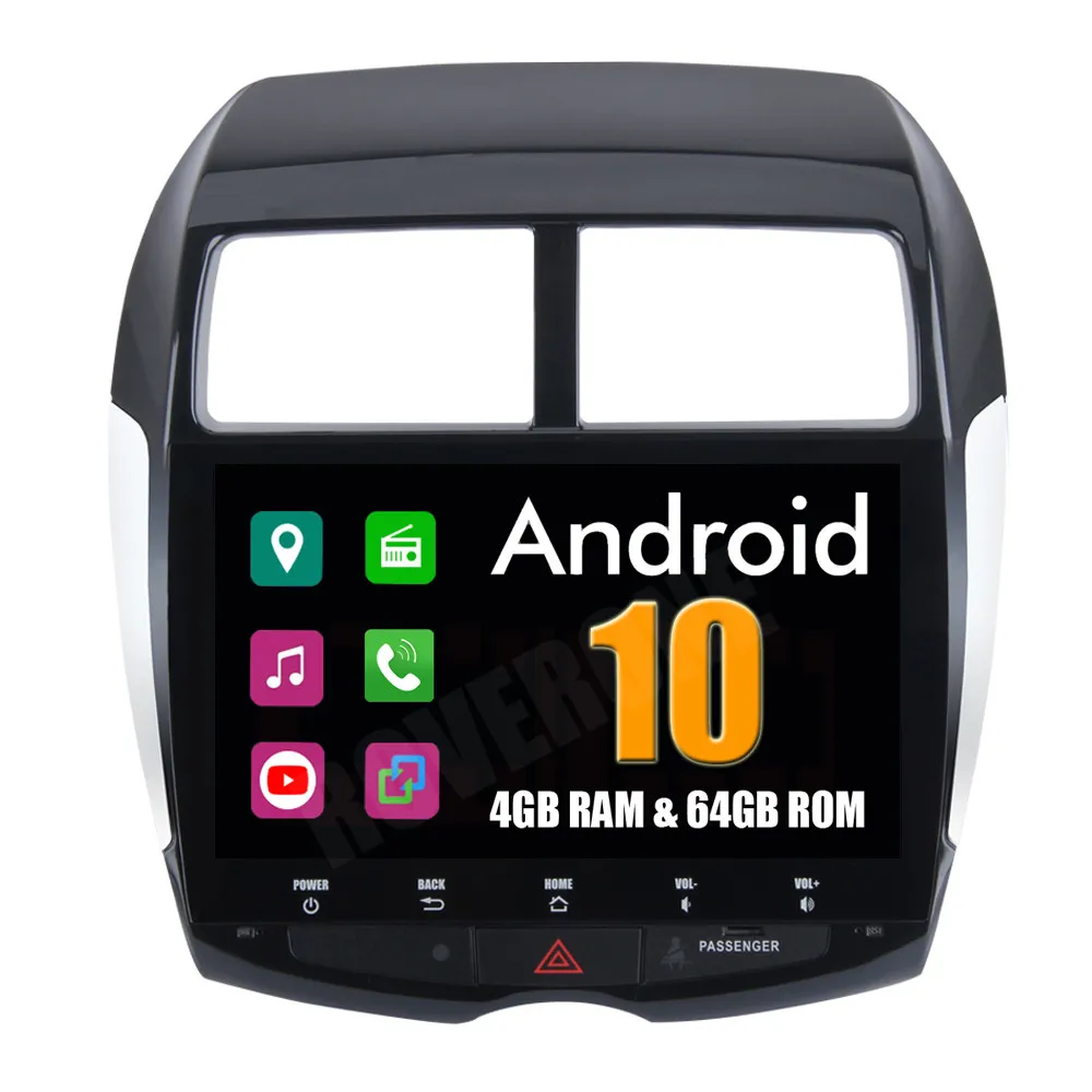 Для Mitsubishi ASX для Peugeot 4008 Citroen C4 Android 10 автомобильный радиоприемник GPS Wifi зеркальная