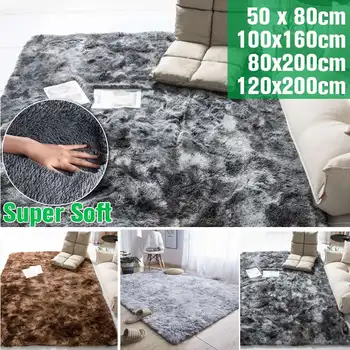 

Multisize Carpet Tie Dyeing Plush Soft Carpets For Living Room Bedroom Anti-slip Floor Mats Bedroom Water Absorption Carpet Rugs