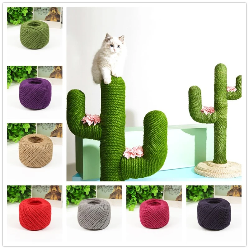 

Sisal Rope Replacement Cat Scratching Post Sisal Rope for Cat Tree and Tower DIY desk foot stool chair legs binding rope materia