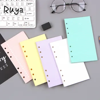 

Fashion Colorful Notebook Accessories A5 A6 Solid Color Planner Inners Filler Papers Set Inside bullet journal agenda caderno