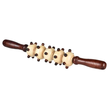 

Body Stick Roller Massager Reflexology Therapy Muscle Soreness Cramping Stress ReliHand Foot wooden Massage Tool