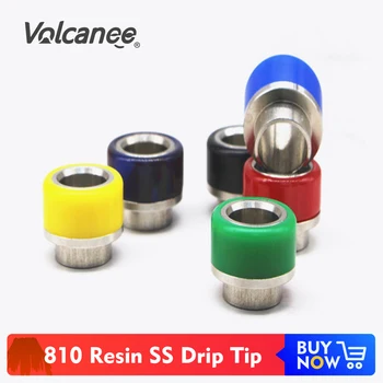 

Volcanee 810 Resin Stainless Steel Drip Tip 12.5mm Diameter For V8 BIG BABY V12 Prince IJUST 3 E Cigarette Accessories